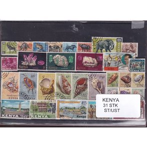 Kenya Samling - 31 Stk. Stemplet / Ustemplet