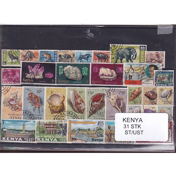 Kenya Samling - 31 Stk. Stemplet / Ustemplet