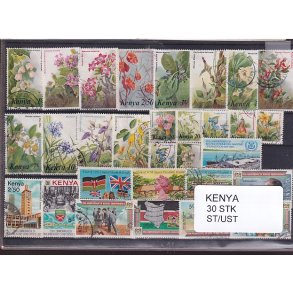 Kenya Samling - 30 Stk. Stemplet / Ustemplet
