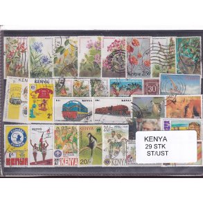 Kenya Samling - 29 Stk. Stemplet / Ustemplet