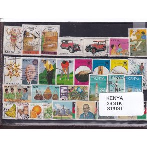 Kenya Samling - 29 Stk. Stemplet / Ustemplet