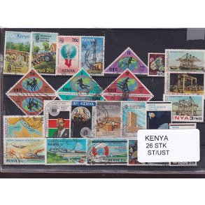 Kenya Samling - 26 Stk. Stemplet / Ustemplet