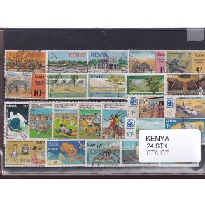 Kenya Samling - 24 Stk. Stemplet / Ustemplet