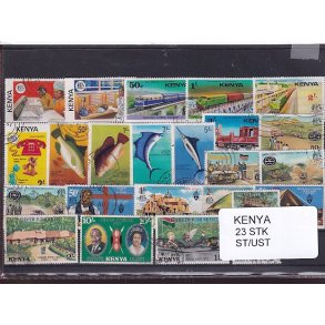 Kenya Samling - 23 Stk. Stemplet / Ustemplet
