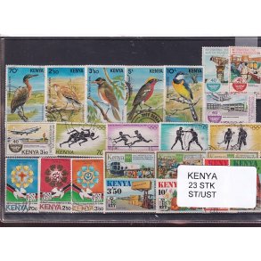 Kenya Samling - 23 Stk. Stemplet / Ustemplet