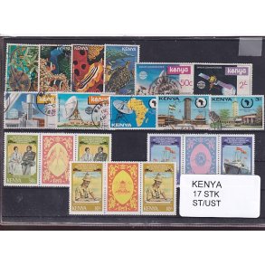 Kenya Samling - 17 Stk. Stemplet / Ustemplet