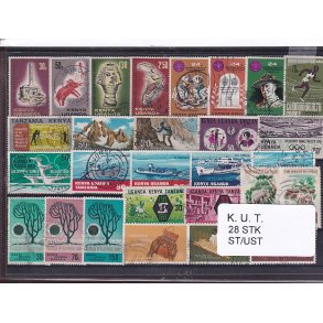 Kenya Uganda Tanganyika Samling - 28 Stk. Stemplet / Ustemplet