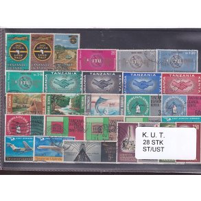 Kenya Uganda Tanganyika Samling - 28 Stk. Stemplet / Ustemplet