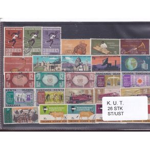 Kenya Uganda Tanganyika Samling - 26 Stk. Stemplet / Ustemplet