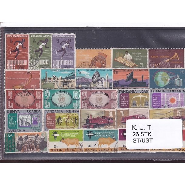 Kenya Uganda Tanganyika Samling - 26 Stk. Stemplet / Ustemplet