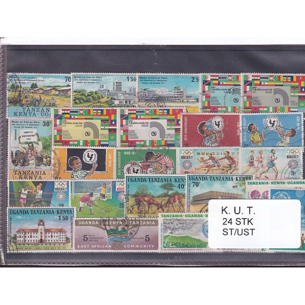 Kenya Uganda Tanganyika Samling - 24 Stk. Stemplet / Ustemplet