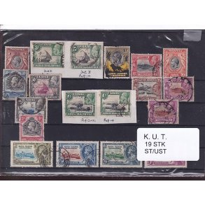 Kenya Uganda Tanganyika Samling - 19 Stk. Stemplet / Ustemplet