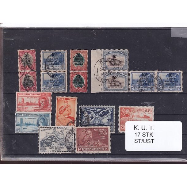 Kenya Uganda Tanganyika Samling - 17 Stk. Stemplet / Ustemplet