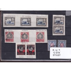 Kenya Uganda Tanganyika Samling - 12 Stk. Stemplet / Ustemplet