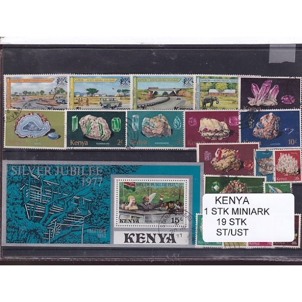 Kenya - 1 Stk. Miniark + 19 Stk. - Stemplet / Ustemplet