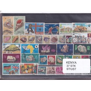 Kenya Samling - 37 Stk. Stemplet / Ustemplet