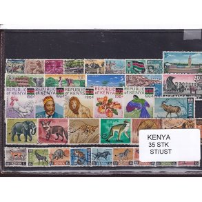 Kenya Samling - 35 Stk. Stemplet / Ustemplet