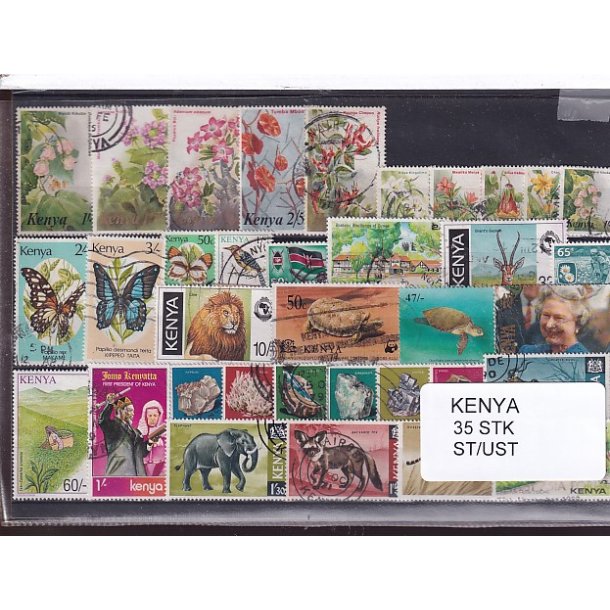 Kenya Samling - 35 Stk. Stemplet / Ustemplet