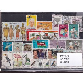 Kenya Samling - 33 Stk. Stemplet / Ustemplet