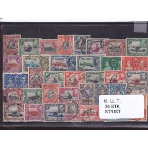 Kenya Uganda Tanganyika Samling - 36 Stk. Stemplet / Ustemplet