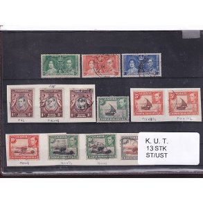 Kenya Uganda Tanganyika Samling - 13 Stk. Stemplet / Ustemplet