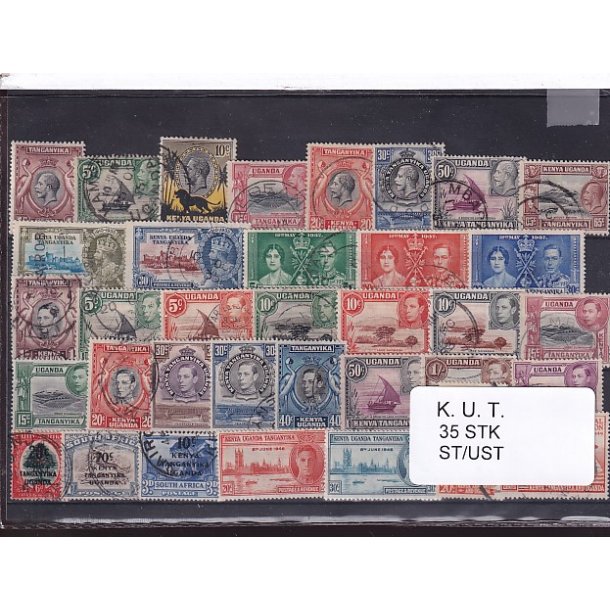Kenya Uganda Tanganyika Samling - 35 Stk. Stemplet / Ustemplet
