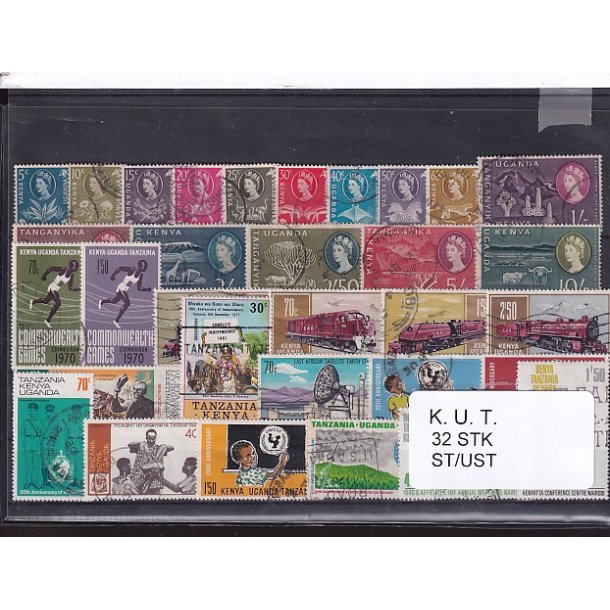 Kenya Uganda Tanganyika Samling - 32 Stk. Stemplet / Ustemplet