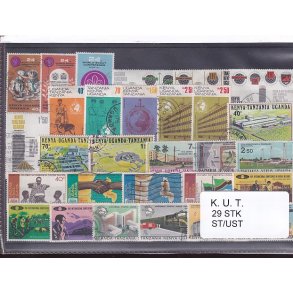 Kenya Uganda Tanganyika Samling - 29 Stk. Stemplet / Ustemplet