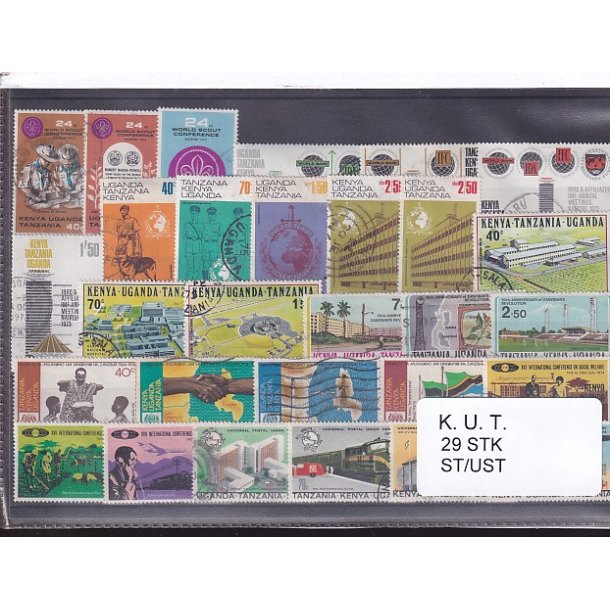 Kenya Uganda Tanganyika Samling - 29 Stk. Stemplet / Ustemplet