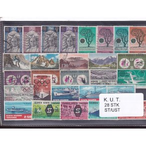 Kenya Uganda Tanganyika Samling - 28 Stk. Stemplet / Ustemplet