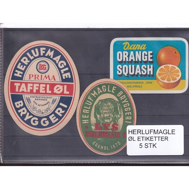 Etiketter - Herlufmagle -  5 Stk.