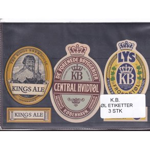 Etiketter - K.B.  - 3 Stk.