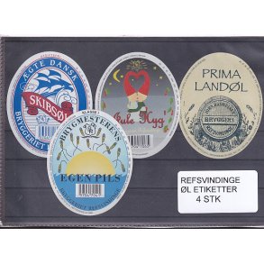 Etiketter - Refsvindinge  4 Stk.