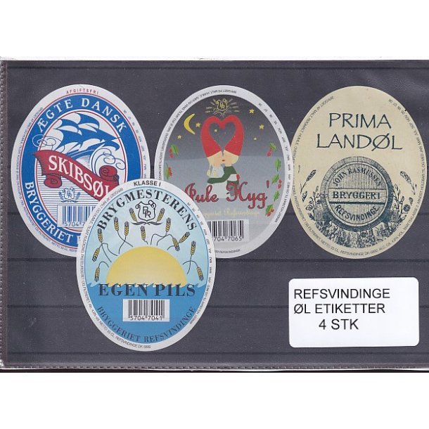 Etiketter - Refsvindinge  4 Stk.