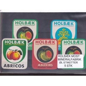Etiketter - Holbk Most/Mineralvand - 5 Stk.