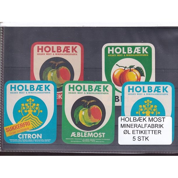 Etiketter - Holbk Most/Mineralvand - 5 Stk.