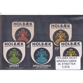 Etiketter - Holbk Most/Mineralvand - 5 Stk.