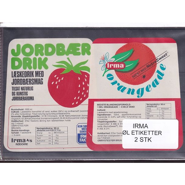 Etiketter - Irma-  2 Stk.