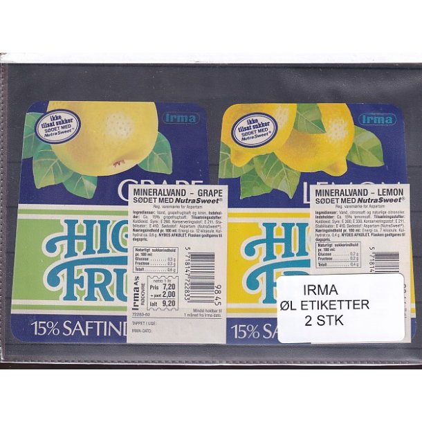 Etiketter - Irma-  2 Stk.