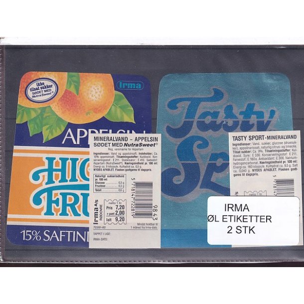 Etiketter - Irma-  2 Stk.