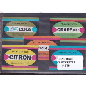 Etiketter - Ryslinge Bryggeri -  5 Stk.