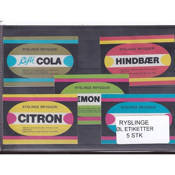 Etiketter - Ryslinge Bryggeri -  5 Stk.