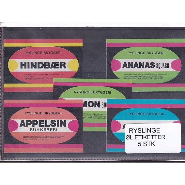 Etiketter - Ryslinge Bryggeri -  5 Stk.