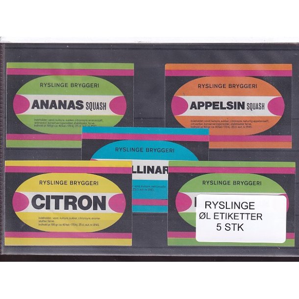 Etiketter - Ryslinge Bryggeri -  5 Stk.