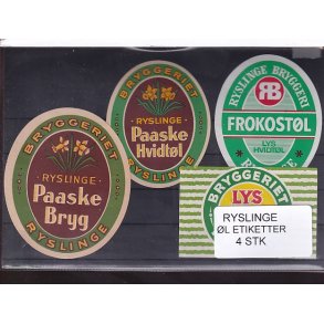Etiketter - Ryslinge Bryggeri -  4 Stk.