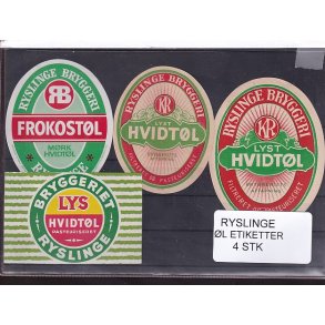 Etiketter - Ryslinge Bryggeri -  4 Stk.