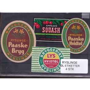 Etiketter - Ryslinge Bryggeri -  4 Stk.