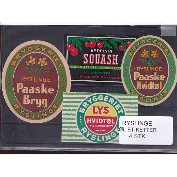 Etiketter - Ryslinge Bryggeri -  4 Stk.