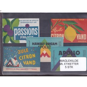 Etiketter - Maglekilde - Apollo - Roskilde - 5 Stk.