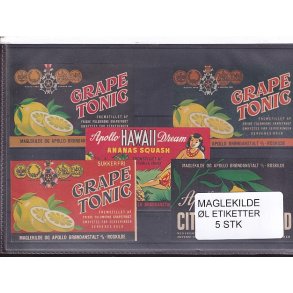 Etiketter - Maglekilde - Apollo - Roskilde - 5 Stk.